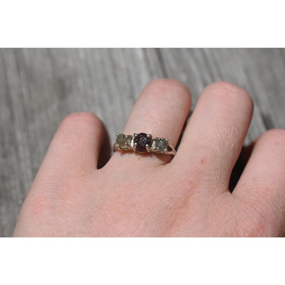 Montana sapphire ring, Alaskan Garnet, alternative engagement size 5 6 7… - Picture 7 of 7